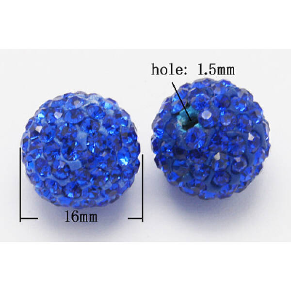 Grade A Rhinestone Pave Disco Ball Beads