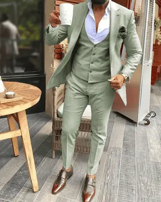 Mens Sage Green Suit