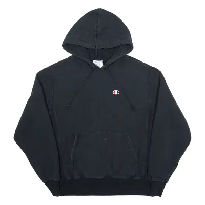CHAMPION REVERSE WEAVE Mens Black Hoodie M