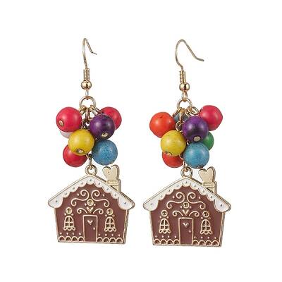 Alloy Enamel Dangle Earrings