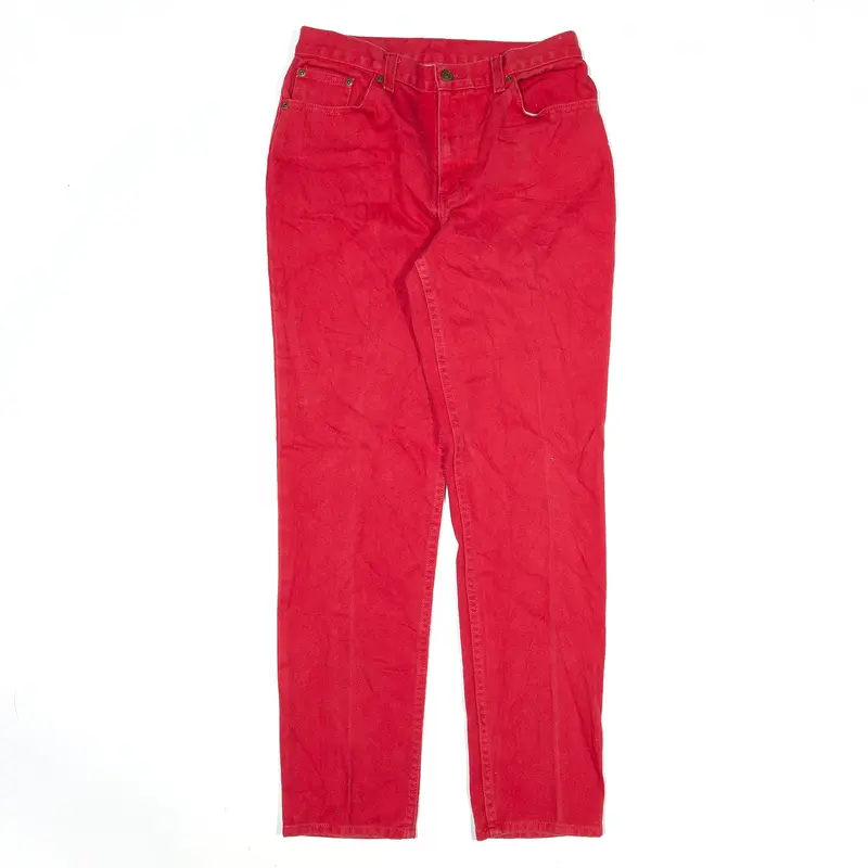 JEANOLOGY Jeans Red Denim Regular Mom Womens W28 L31