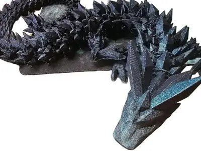 Crystal Dragon 3D Printed with Intricate Details