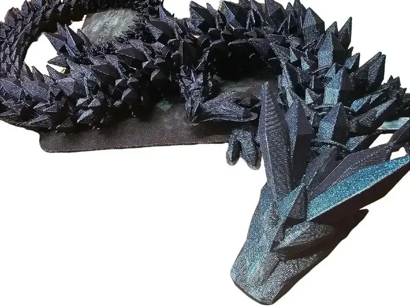 Crystal Dragon 3D Printed with Intricate Details
