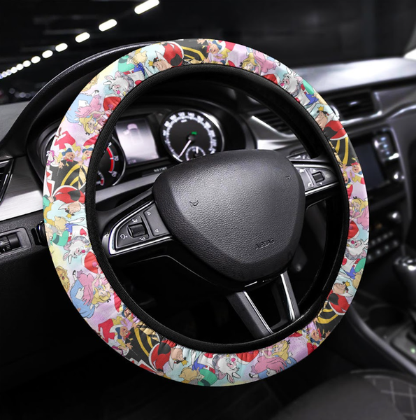 Wonderland Inspired Steering Wheel Cover