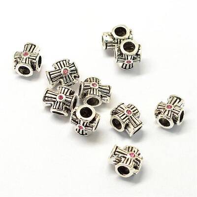 Alloy Rhinestones European Beads