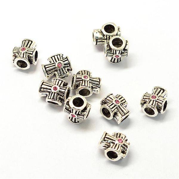 Alloy Rhinestones European Beads