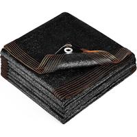 90% Black Shade Cloth 10ft X 20ft/8ft X 16ft Sunblock Shade Net Mesh Shade Net with Taped Edge for Plant Cover Greenhouse Gar...