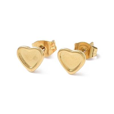 Ion Plating(IP) 304 Stainless Steel Stud Earring Finding