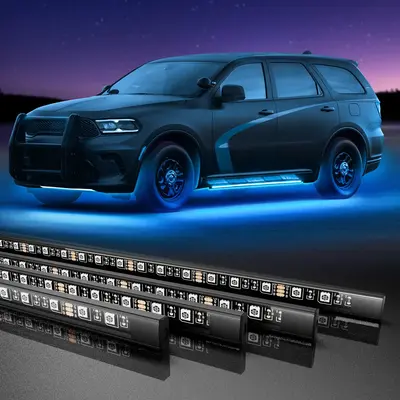 RGB Car Underglow Strip Light, 1 Set CarAExterior Under Music Svnc Light with APPControl, Waterproof Decorative LED Lightfor ...