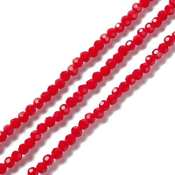 Faceted(32 Facets) Glass Beads Strands
