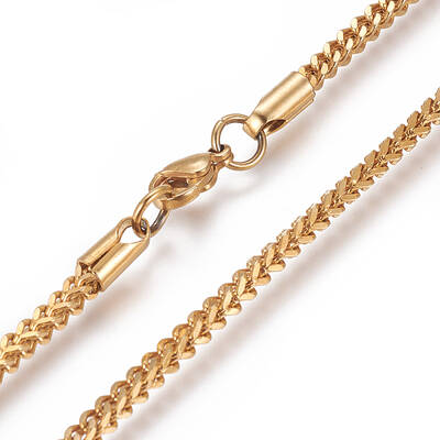 304 Stainless Steel Wheat Chain Necklaces