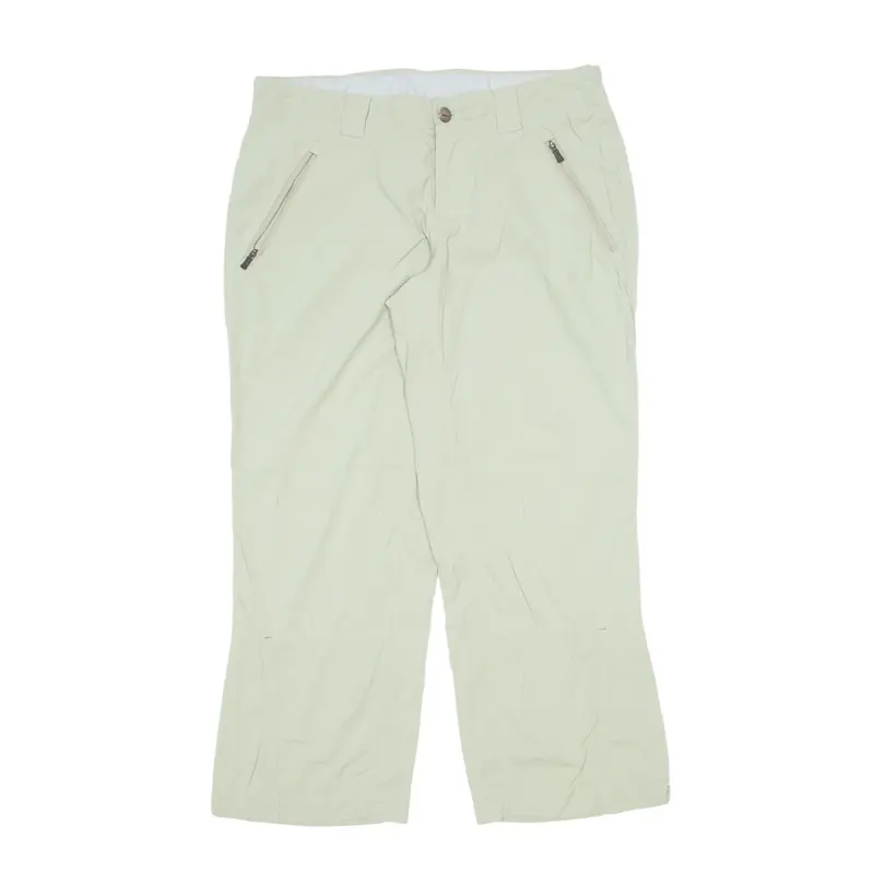 COLUMBIA Crop Trousers Green Regular Straight Nylon Womens W30 L24