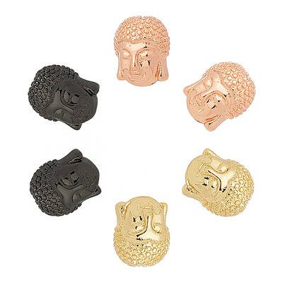 PH  3 Colors Buddha Head Beads