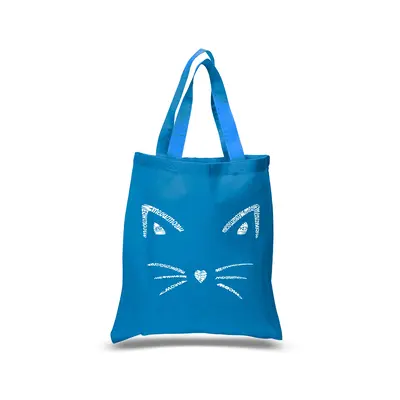 Whiskers - Small Word Art Tote Bag - Navy - Small
