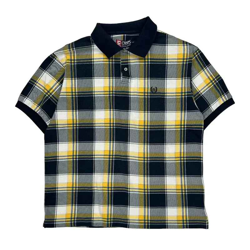 Chaps Ralph Lauren Checked Polo Shirt - Large Multicoloured Cotton