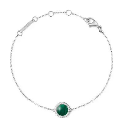 Daniel wellington Elegant bracelet with malachite and crystals DW00401437