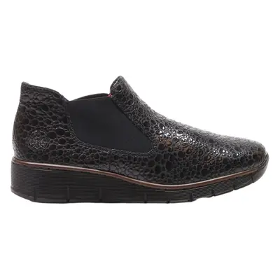 RIEKER Ankle Boots Black Leather Womens UK 8
