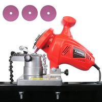 Electric Chainsaw Sharpener, 250W High-Speed Chain Grinder with Adjustable Angle, Heavy-Duty, Mountable, Red Sharpener for Ch...