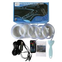 Car Interior Ambient LED Lights, USB Environment Light Kit, Music Mode Neon Strip Lights for 4 Car Doors & Center Console De...