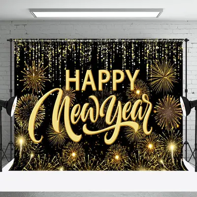 Celebration Happy New Year Glitter Holiday Backdrop - Aperturee