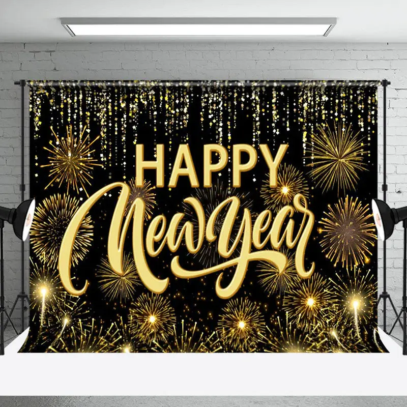 Celebration Happy New Year Glitter Holiday Backdrop - Aperturee