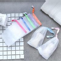 5pcs Square Lathering Mesh, Soap Lathering Mesh Bag with Colorful Ribbon, Handmade Soap & Face Wash Foam Making Accessory for...