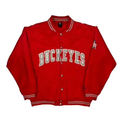 Ohio State Buckeyes Starter Ncaa Varsity Jacket - Large Red Polyester