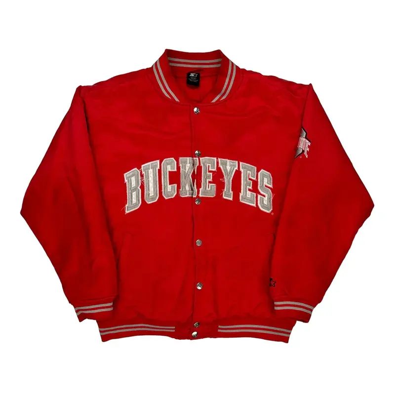 Ohio State Buckeyes Starter Ncaa Varsity Jacket - Large Red Polyester