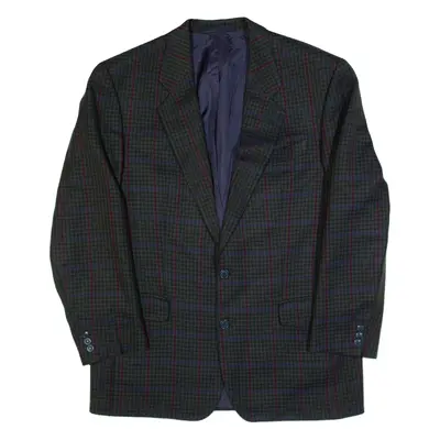 COLLECTIONS R. HETTLER Mens Blazer Jacket Grey Wool Check L