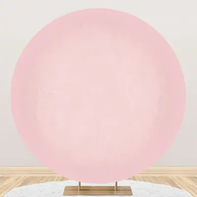 Round Bright Pink Solid Color Birthday Backdrop - Aperturee