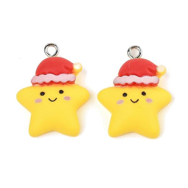 Christmas Theme Opaque Resin Pendants