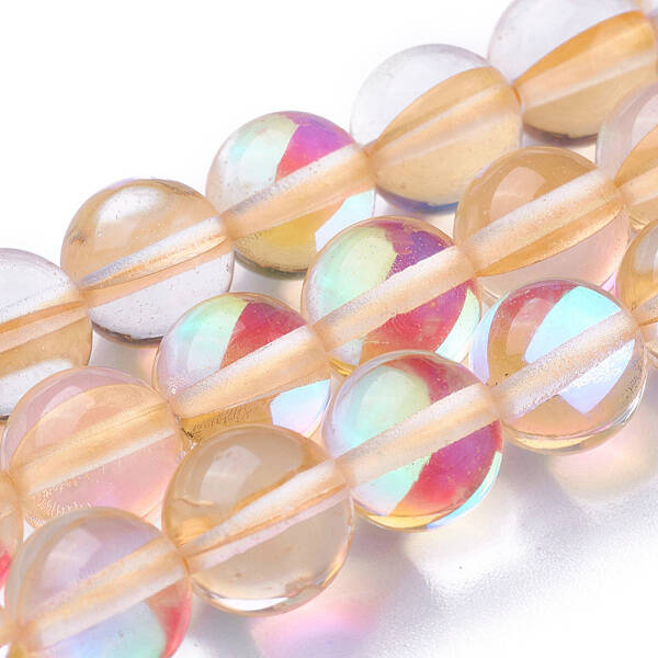 Synthetic Moonstone Beads Strands