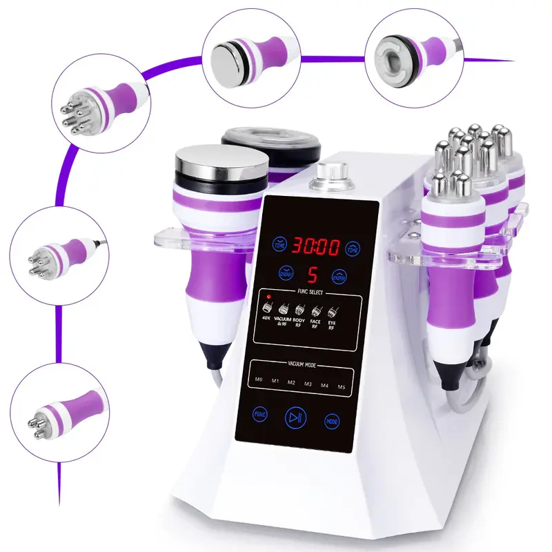 Unoisetion 5 In 1 40K Ultrasonic Cavitation Vacuum RF Body Contouring Skin Lifting Machine for Spa Salon Studio Home Use | LY...