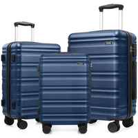 Miusse Luggage Sets 3 Piece Hardside  Suitcase with Double Spinner Wheels Tsa Lock (20in/24in/28in)