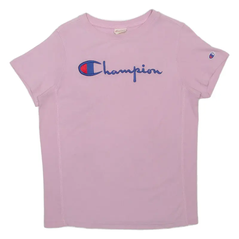 CHAMPION Womens T-Shirt Pink XS