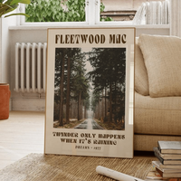 Fleetwood Mac Music Poster, 70's Vintage Wall Art, Song Lyrics Print, Gift For Music Lover Decor Photo