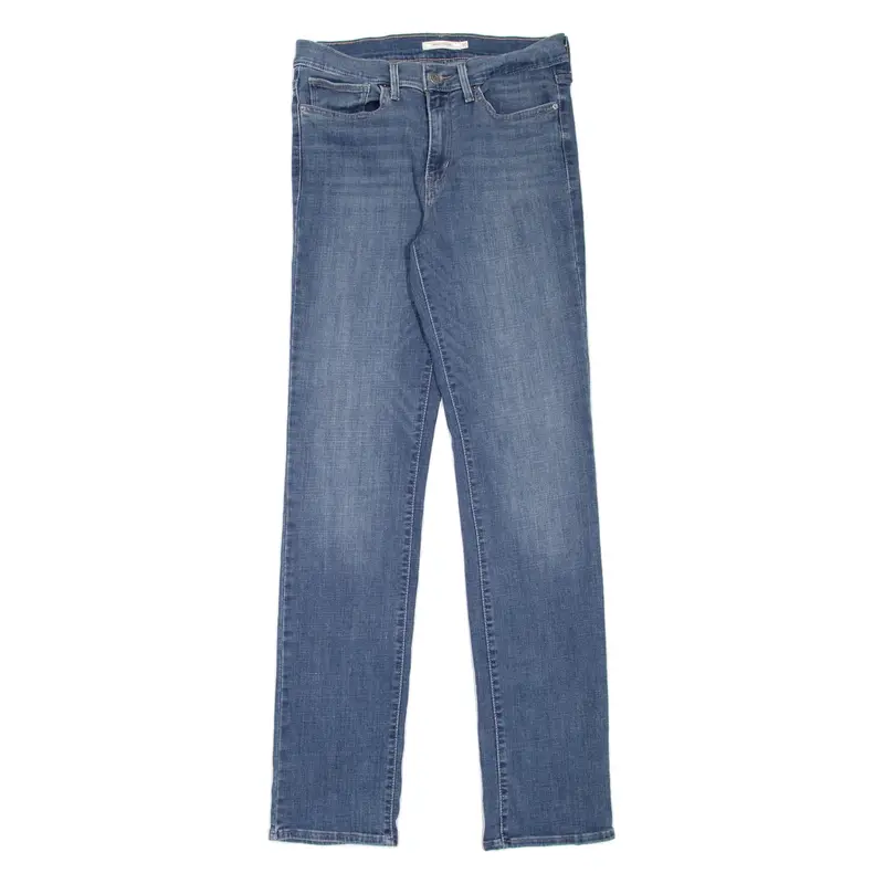LEVI'S Slimming Womens Jeans Blue Slim Straight Stone Wash W30 L34
