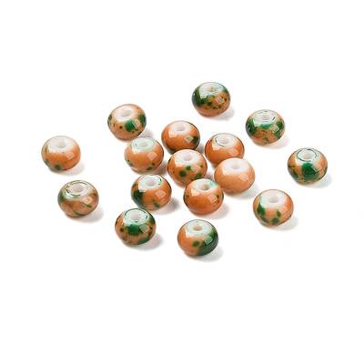 Opaque Spray Painted Glass Beads