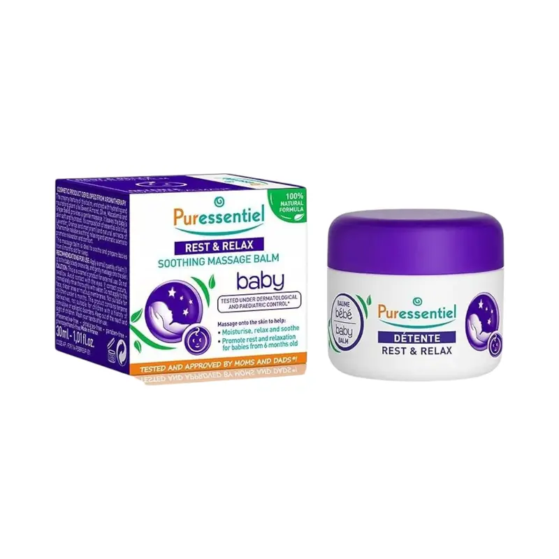Puressentiel Baby - Riposo e Relax Balsamo Corpo Lenitivo e Idratante agli Oli Essenziali su Tutto il Corpo 30 ml