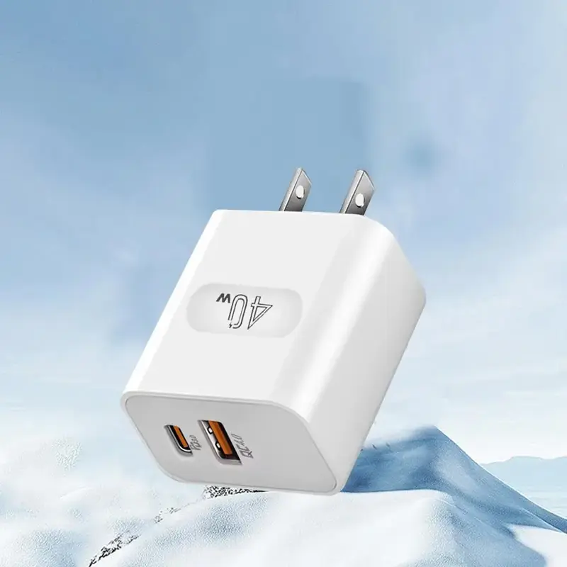 40W Dual Ports USB Charger, Type C Fast Charging Phone Charger, Dual Ports USB Charging Adapter for iPhone 15 Samsung Xiaomi ...