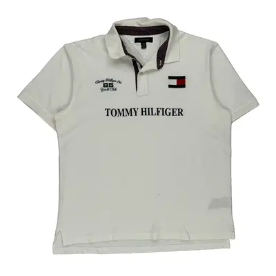 Tommy Hilfiger Polo Shirt - XL White Cotton