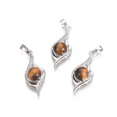 Natural Tiger Eye Pendants