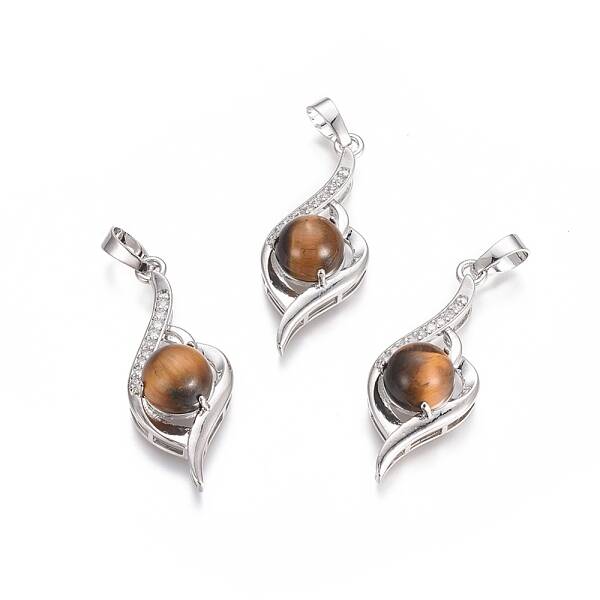Natural Tiger Eye Pendants