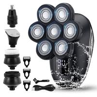 Professional Electric Rechargeable Shaver with LED Display, 1 Set Well-designed Waterproof Electric Shaver Razor, Men's Perso...