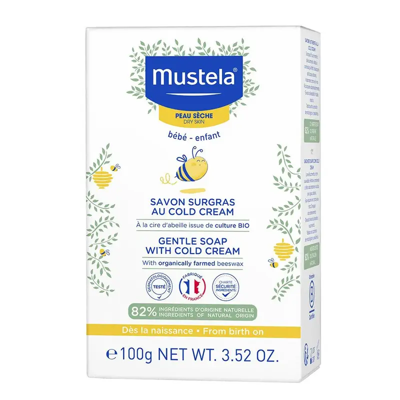 Mustela Cold Cream Saponetta detergente delicata alla cera d'api naturale 100 g