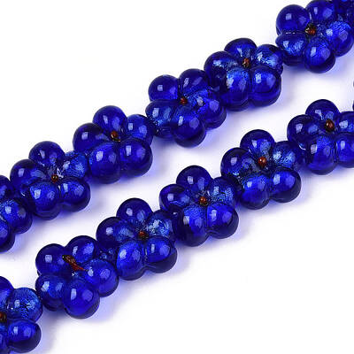 Handmade Silver Foil Glass Beads