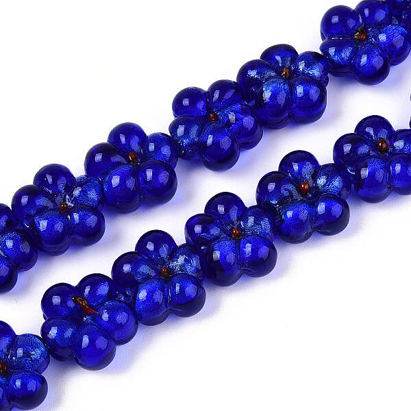 Handmade Silver Foil Glass Beads