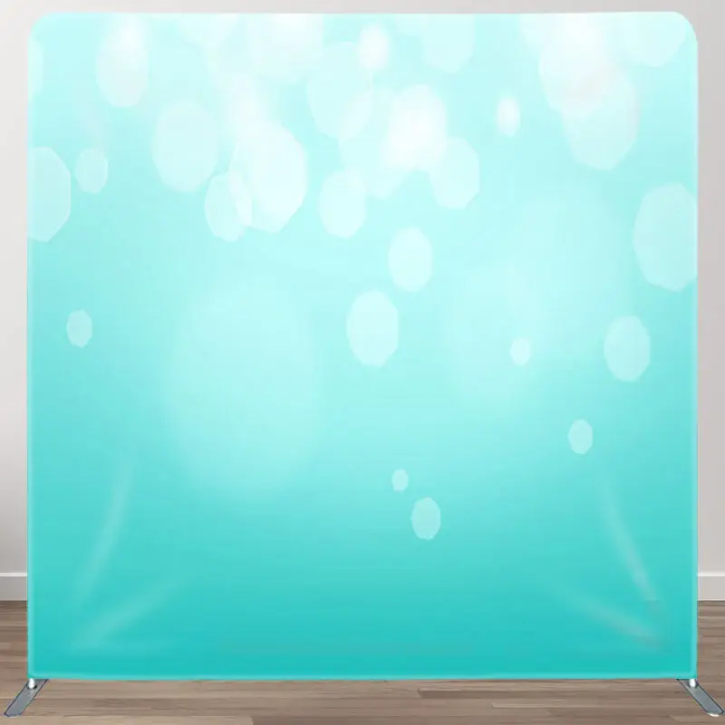 Aperturee Light Blue Bokeh Fabric Backdrop Cover For Photo - Aperturee