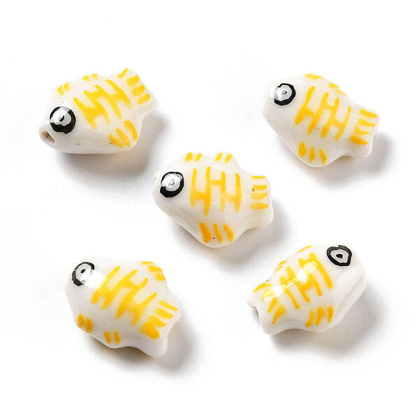 Handmade Printed Porcelain Beads