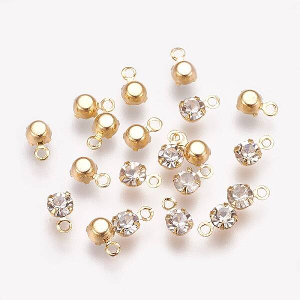 Brass Rhinestone Charms